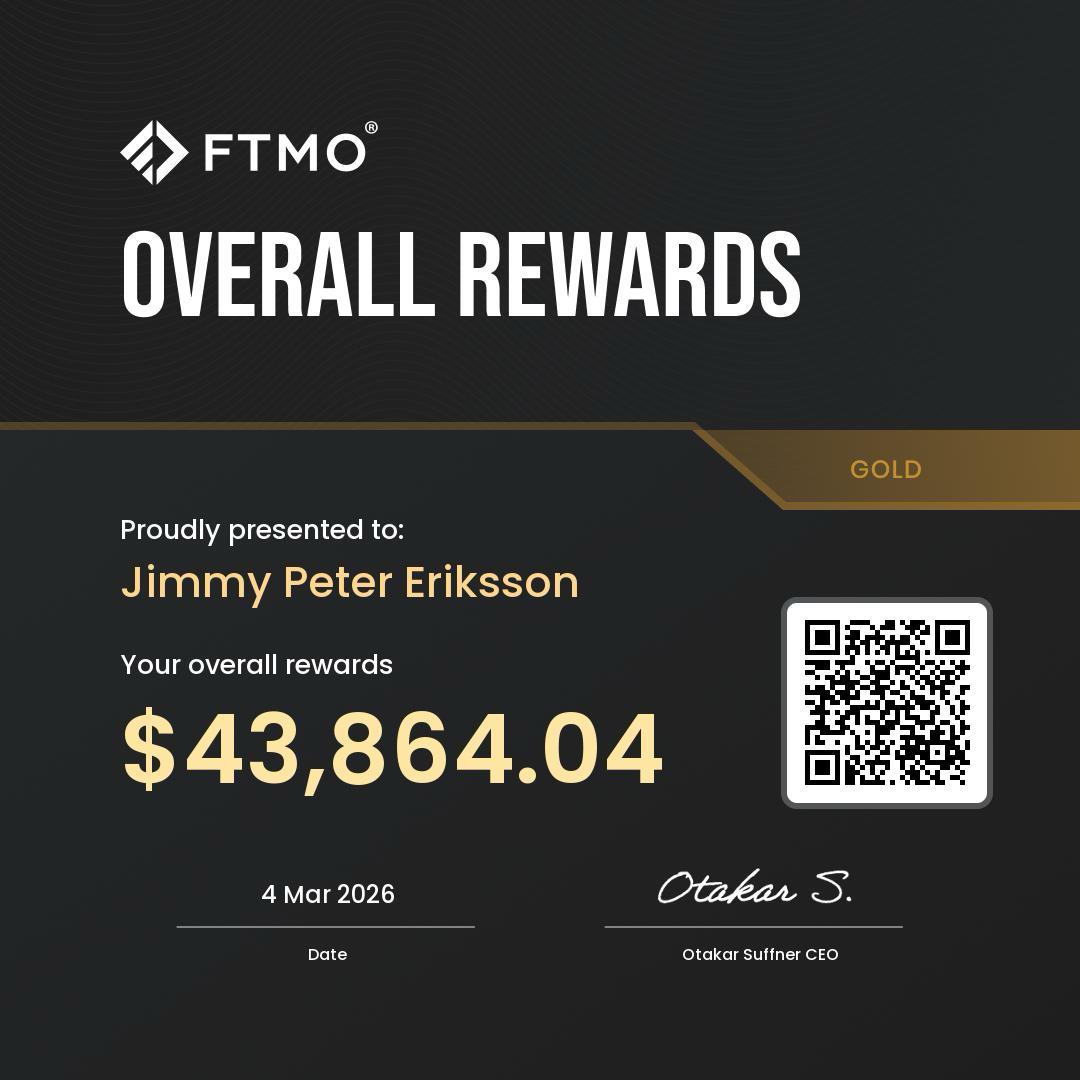 FTMO total payouts certificate